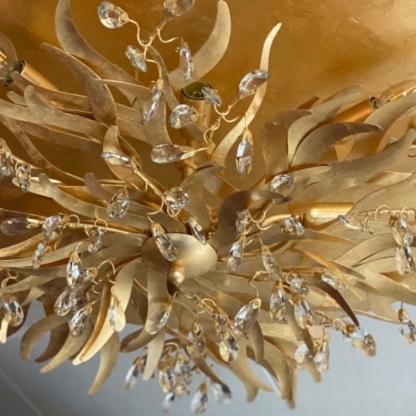 Ferro Luce 78/8 PL Ceiling Light Gold Leaf